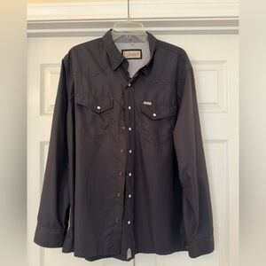 Rafter C Men's Black Pearl Snap Fishing Shirt